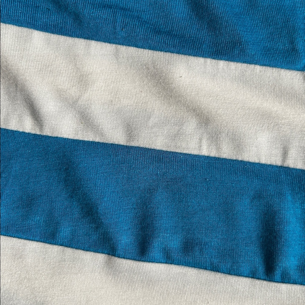 Beeson River Vibrant Blue Sleeveless Dress White Stripe Accents Size Small - Picture 5 of 8